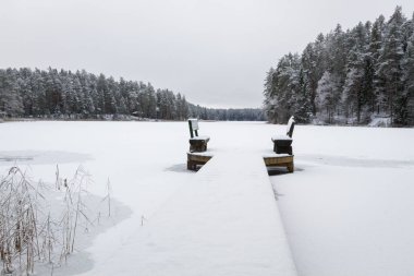 Kışın Donmuş Göl