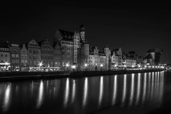 Velha Cidade Europeia Noite — Fotografia de Stock