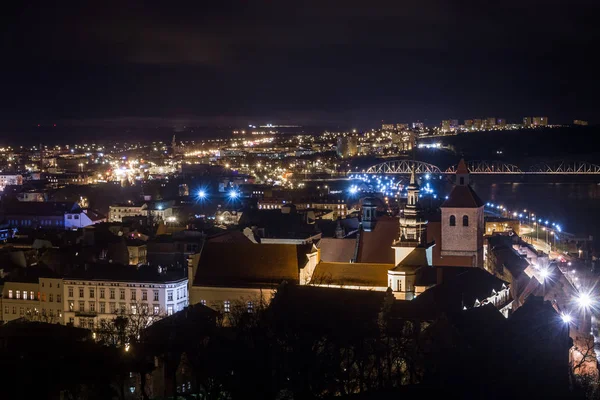 Ulica Miasta Grudziądzz Nocy — Zdjęcie stockowe