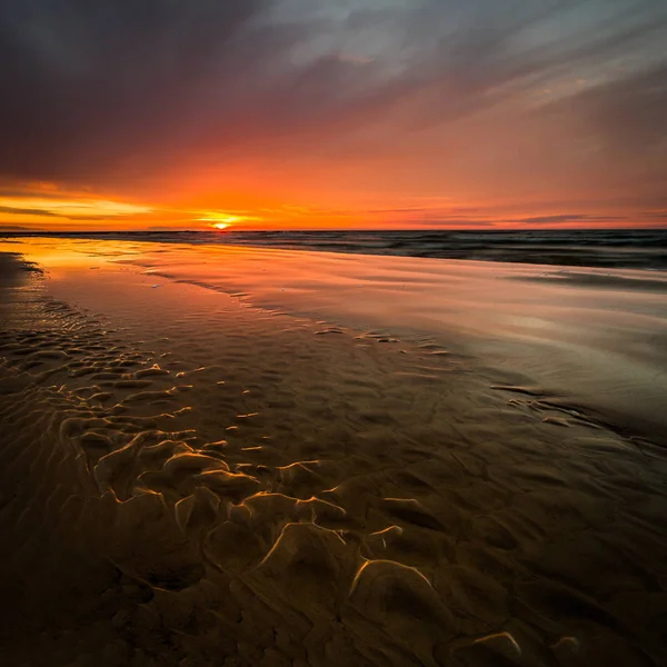 Solnedgångens Färger Östersjön — Stockfoto