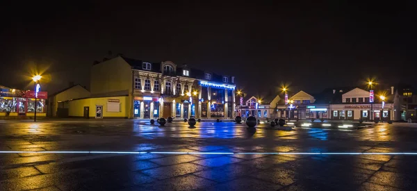 Europäische Stadt Bei Nacht — Stockfoto