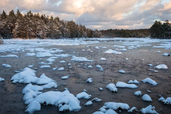 Lago Congelado Invierno — Foto de Stock