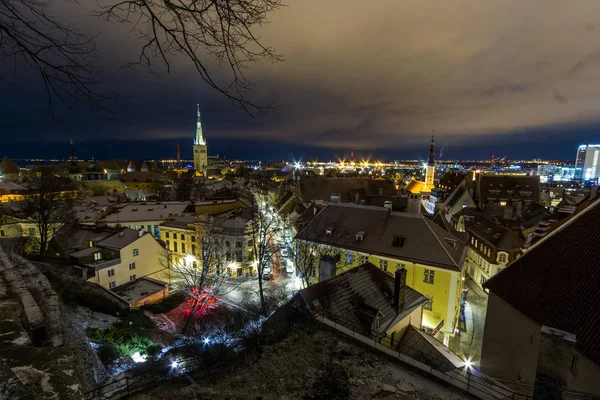 Europäische Stadt Bei Nacht — Stockfoto