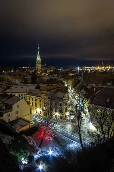 Vieja Ciudad Europea Por Noche — Foto de Stock