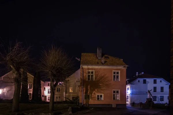 Ευρωπαϊκή Πόλη Νύχτα — Φωτογραφία Αρχείου