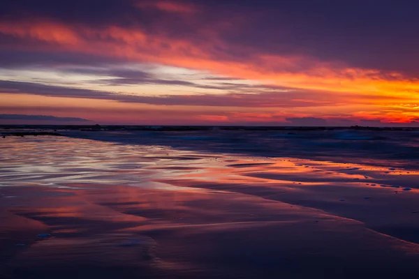Sonnenuntergangsfarben Der Ostsee — Stockfoto