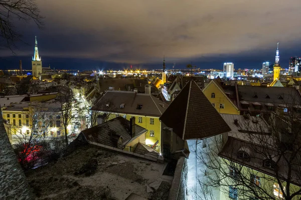 Stare Miasto Europejskie Nocy — Zdjęcie stockowe