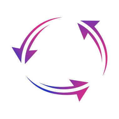 Daire içindeki üç gradyan ok