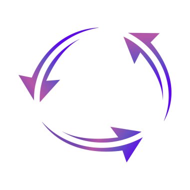 Daire içindeki üç gradyan ok