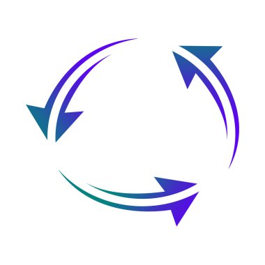 Daire içindeki üç gradyan ok