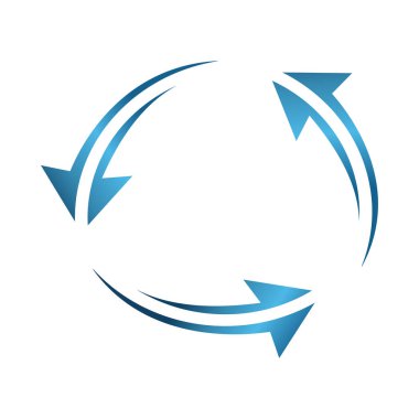 Daire içindeki üç gradyan ok