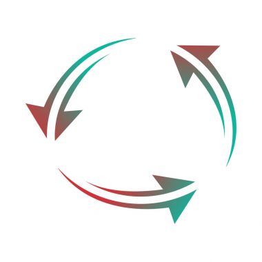 Daire içindeki üç gradyan ok