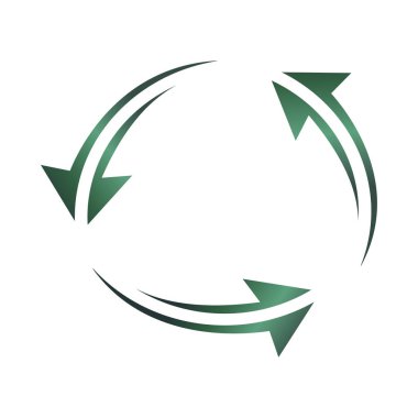 Daire içindeki üç gradyan ok