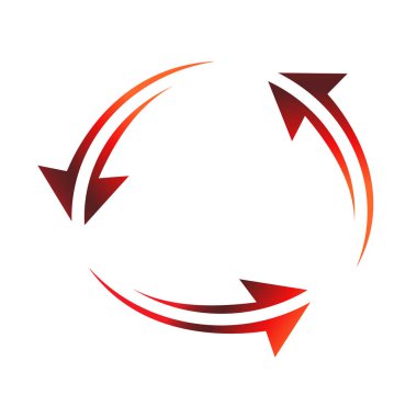 Daire içindeki üç gradyan ok