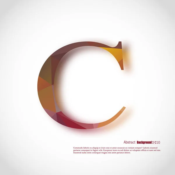 Letter C gemaakt van abstracte kleuren — Stockvector