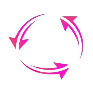 Daire içindeki üç gradyan ok