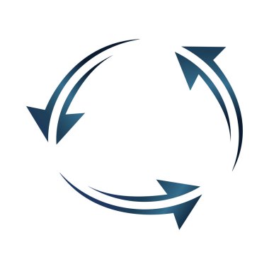 Daire içindeki üç gradyan ok