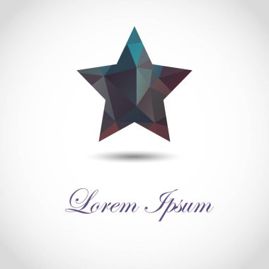 Soyut geometrik yıldız şekli