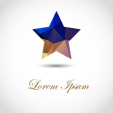 Soyut geometrik yıldız şekli
