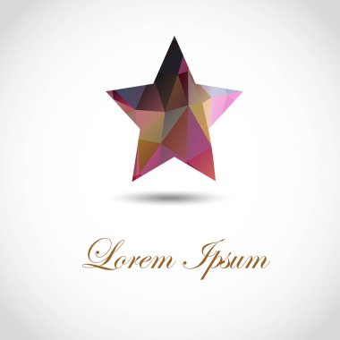 Soyut geometrik yıldız şekli