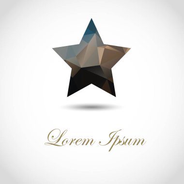 Soyut geometrik yıldız şekli