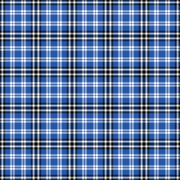 Bianco, nero e blu plaid modello senza cuciture — Foto Stock