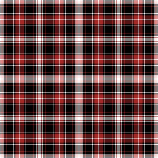 Fekete, piros és fehér kockás zökkenőmentes minta — Stock Fotó