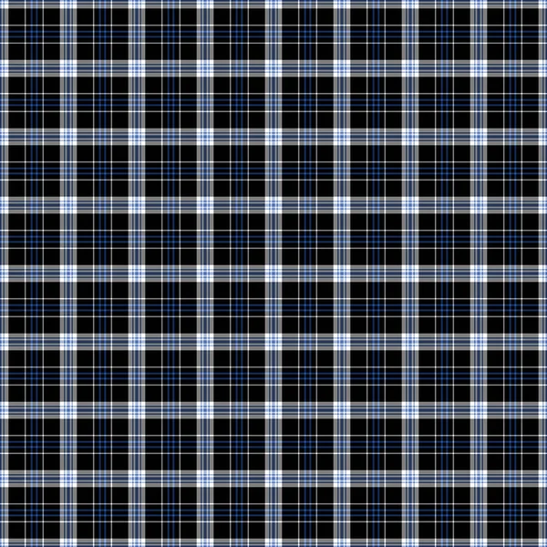 Black, blue and white plaid seamless pattern — Stock Photo, Image