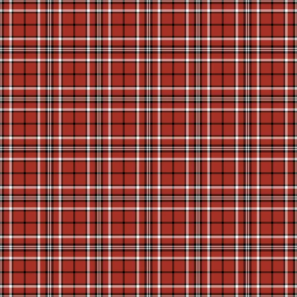 Modello senza cuciture plaid in bianco, nero e rosso — Foto Stock