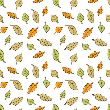 sonbahar yapraklı vektörsüz desen