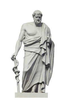 Antik Yunan phisician Hipokrat heykelinin