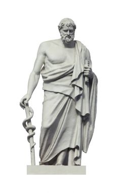 Statue of the ancient greek phisician Hippocrates clipart