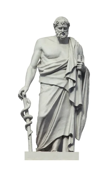Staty av den antika grekiska phisician Hippokrates — Stockfoto