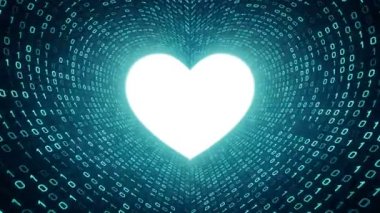 Mavi zemin üzerine beyaz kalp simgesi formu camgöbeği ikili tünel. Sorunsuz döngü. Daha fazla simge ve benim portföyünde mevcut renk seçenekleri.