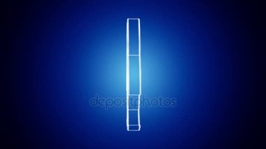 El koyu mavi arka plan üzerinde iplik izole biohazard sembolü çekilmiş. Sorunsuz döngü animasyon. Daha fazla simge ve benim portföyünde mevcut renk seçenekleri.