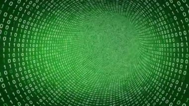 Yeşil zemin üzerine beyaz dijital ikili tünel. Sorunsuz döngü animasyon. Benim portföyünde mevcut daha fazla renk seçenekleri.