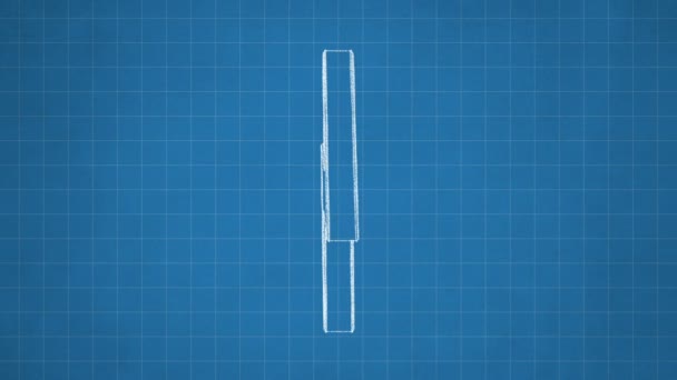 Sinal Alta Tensão Desenhado Mão Girando Papel Modelo Animação Loop — Vídeo de Stock