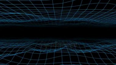 Soyut mavi akan 3d ızgara siyah arka plan üzerine. Sorunsuz döngü. 4k, Uhd, Ultra Hd çözünürlük. Benim portföyünde mevcut daha fazla renk seçenekleri.