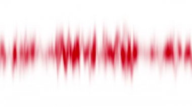Soyut kırmızı ses dalgası beyaz arka plan üzerinde. Sorunsuz döngü. 4k, Uhd, Ultra Hd çözünürlük. Benim portföyünde mevcut daha fazla renk seçenekleri.