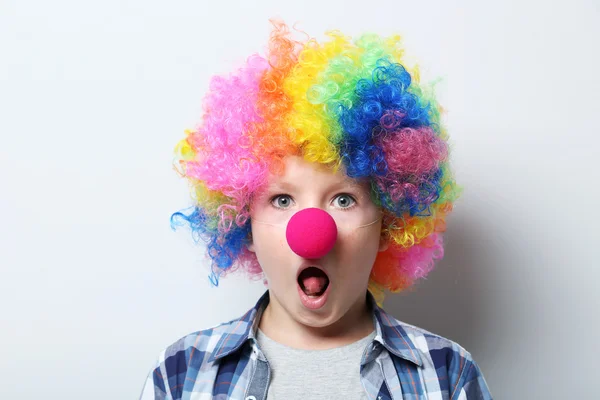 Retrato de niño payaso — Foto de Stock