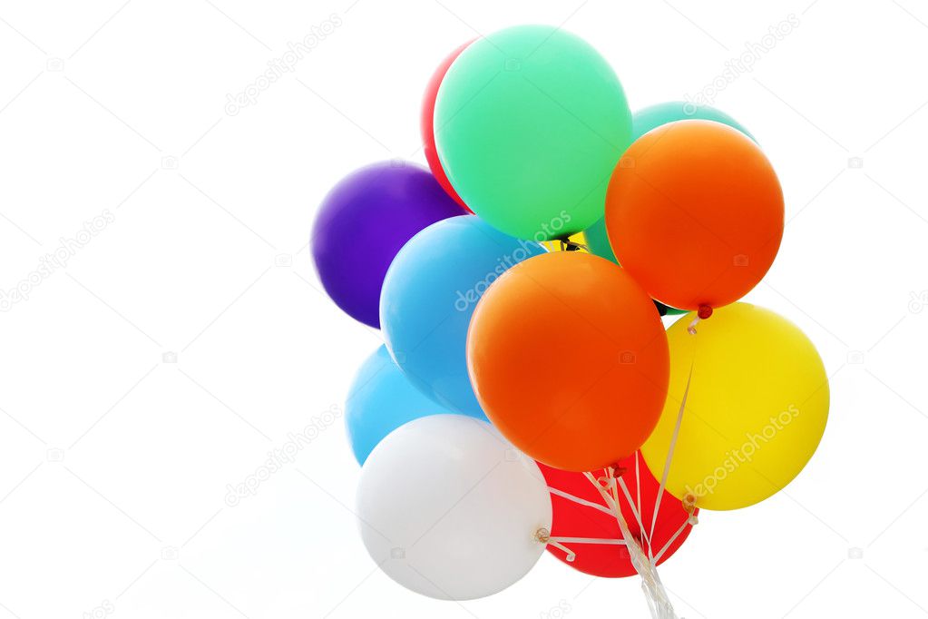 Colorful balloons isolated 