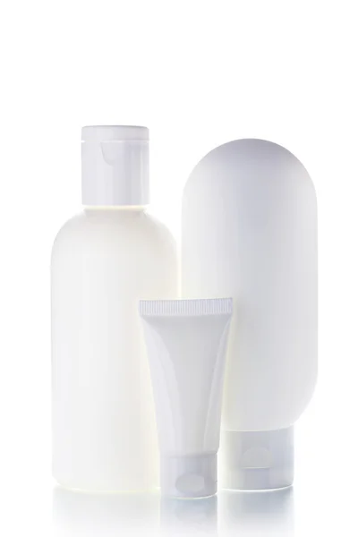 Cosmetic bottles isolated — Stock Photo, Image