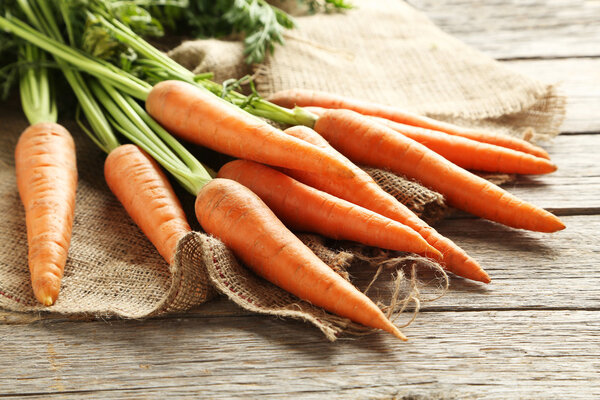 Fresh and sweet carrots 