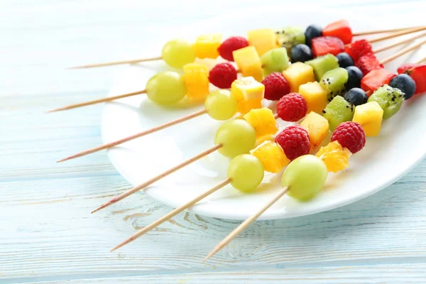 Fresh fruit on skewers