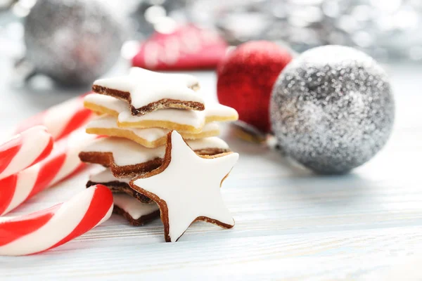 Christmas cookies  on  table — Stock Photo, Image