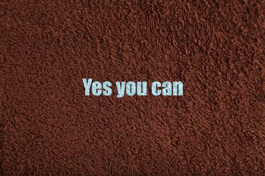 towel with yes you can  clipart