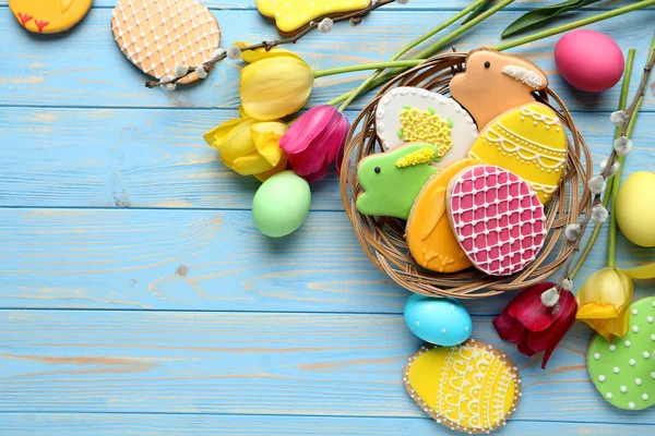 Cookies de Pâques colorés — Photo