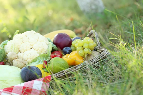 Frutas e legumes maduros e saborosos — Fotografia de Stock