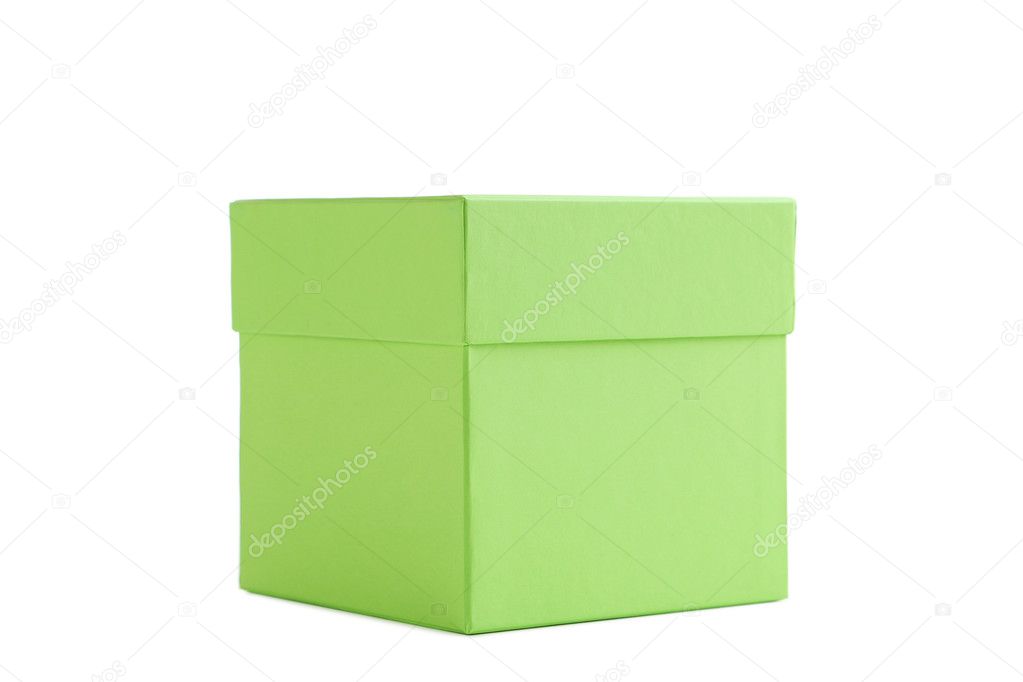 Green box isolated 