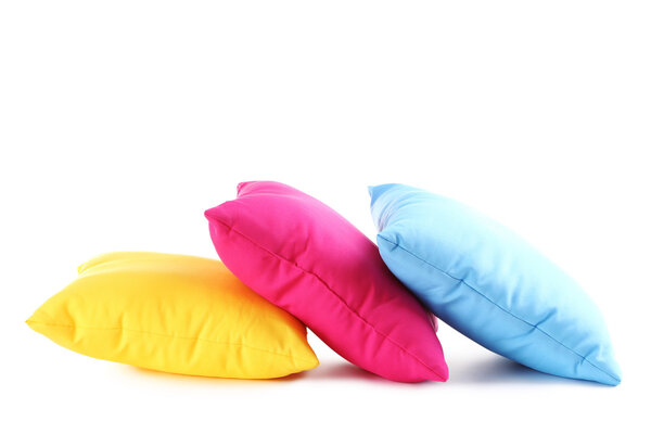 Colorful pillows isolated 